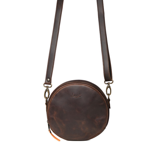 Suzette' Steal's Circle Crossbody Purse-Dark Coffee