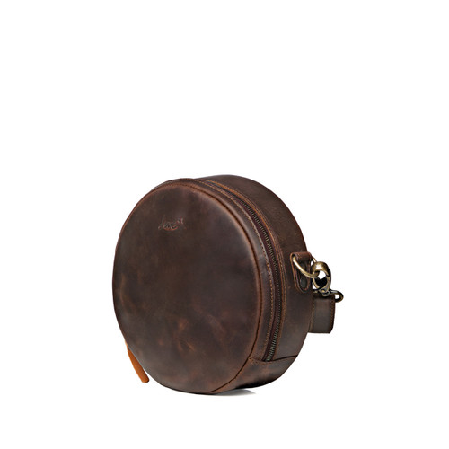 Suzette' Steal's Circle Crossbody Purse-Dark Coffee