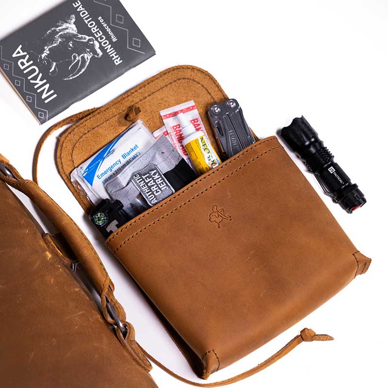 This full grain leather organizer bag comes with a 100-year warranty and will last for generations.