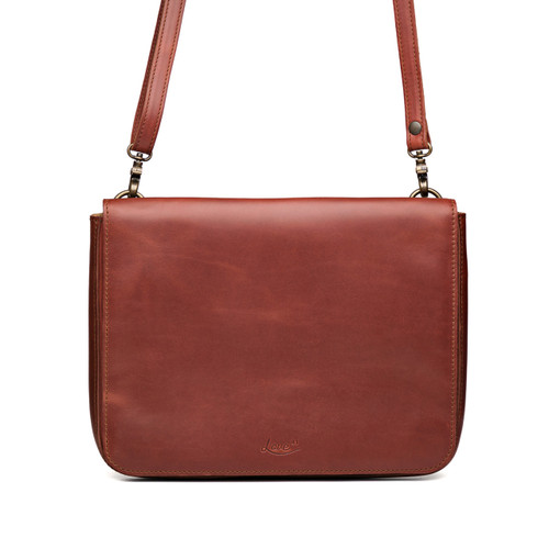 Suzette's Steal Magnetic Fold Over Bag - Large - Chestnut
